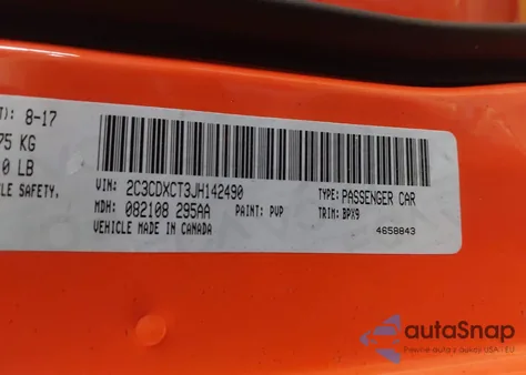 2018 Dodge Charger R/T Rwd из США, поврежденный, VIN 2C3CDXCT3JH142490